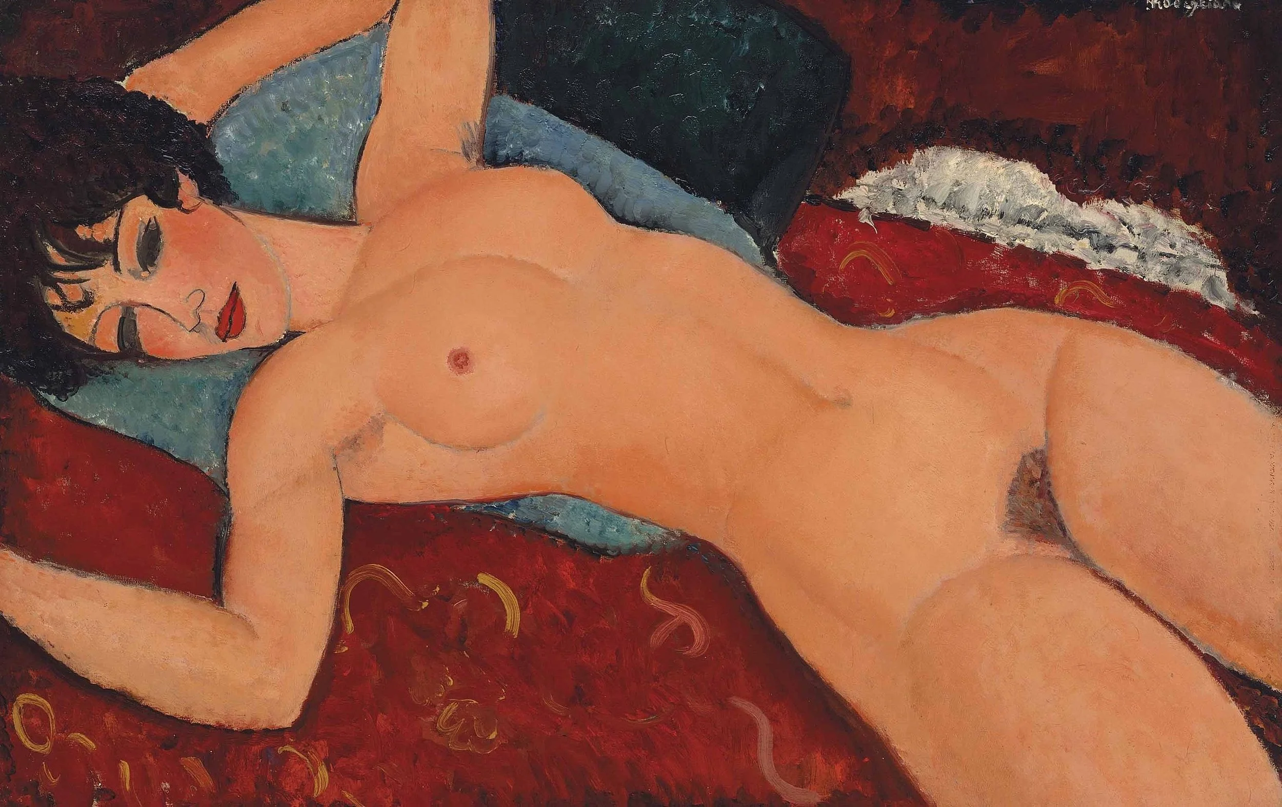 Amedeio Modigliani, Nu couché, 1917, oil on canvas
