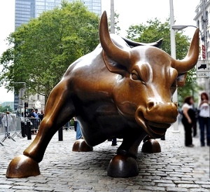 Arturo di Modica's Charging Bull , (1989)