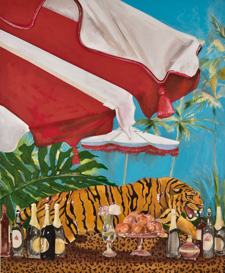   A Bar At The Faena 1 , 2017. Oil on canvas. 170×140 cm (triptych) 