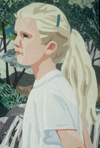 Detail of "Naiad," created using the techniques taught in the "Pictorial Applique" workshop.