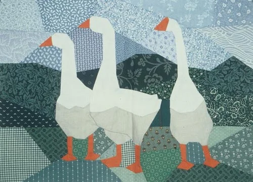 "Geese," created in the "Pieced Pictures" workshop.