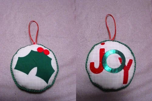 Christmas ornament made in the "Up or Down?" wokrshop.