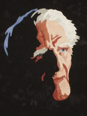 "Peder," from the About Face - Applique Portraits workshop.