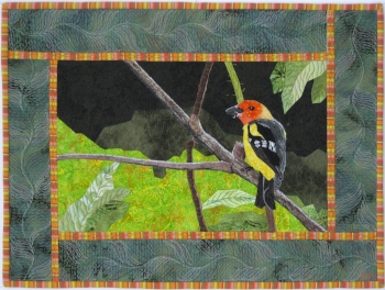 "A Flame in the Forest" from the Pieced Pictures Workshop .