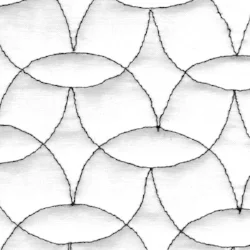 A sashiko machine quilting pattern.