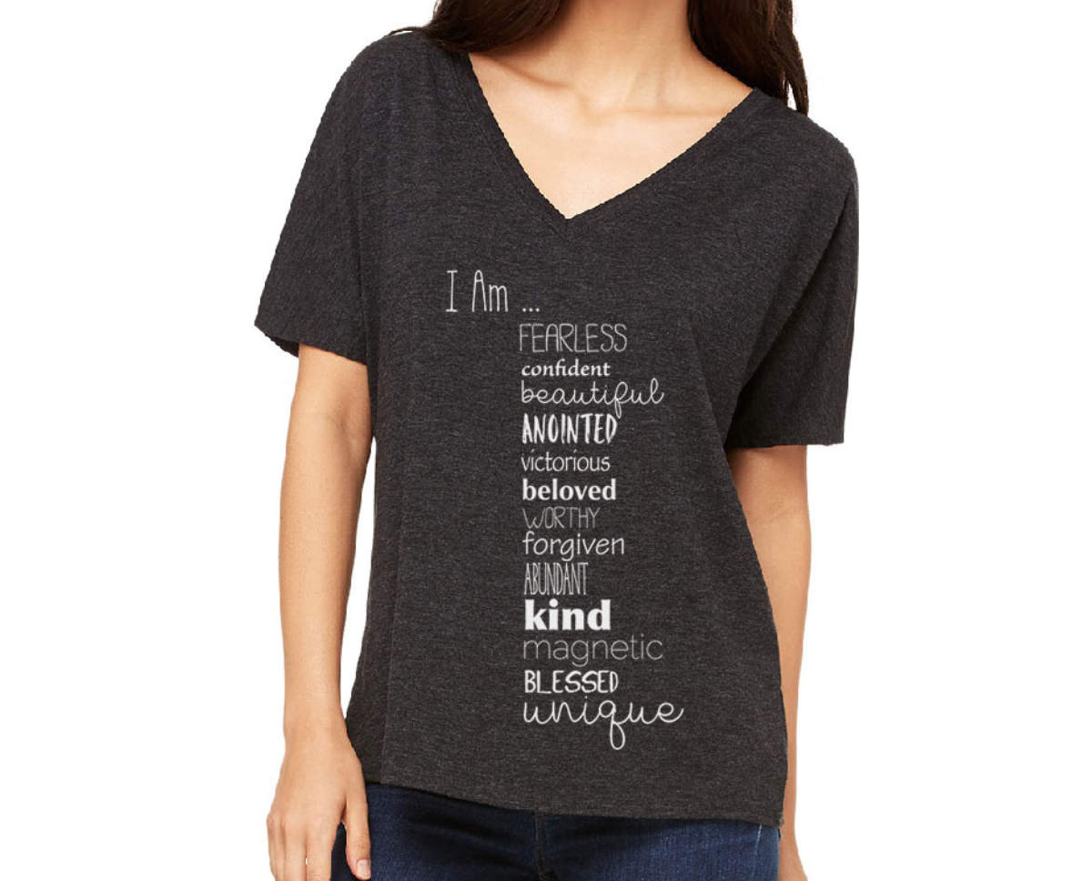 I Am (Woman's V-Neck Tee)
