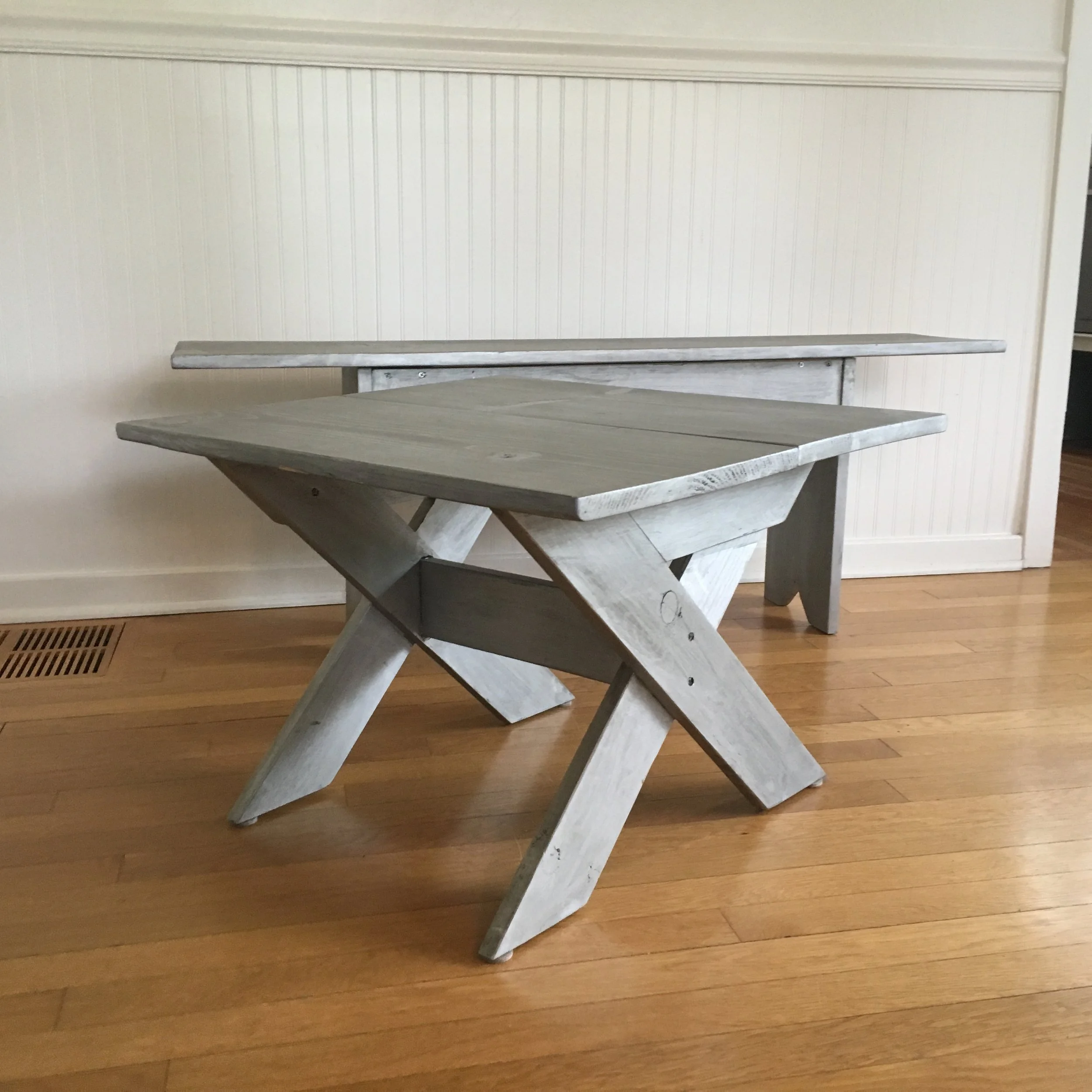 Side tables and bench