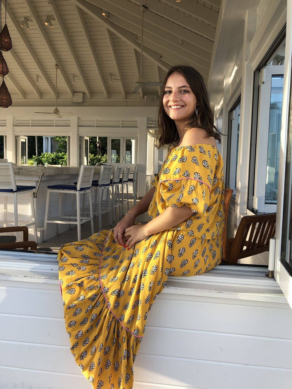 halter top short dress Yellow