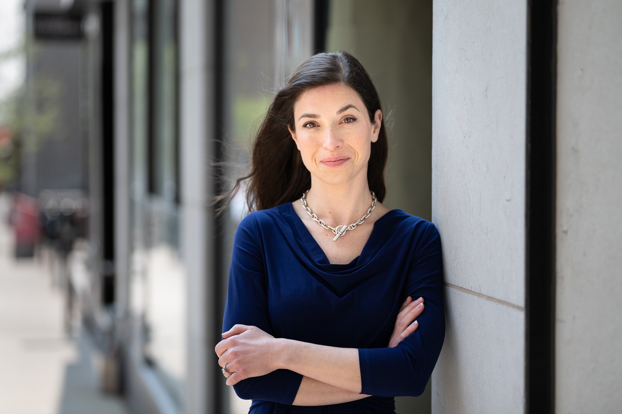  Isabelle Dubé-Côté, présidente et cheffe de la direction d’Écotech Québec, la grappe des technologies propres au Québec, dans ses bureaux à Montréal 