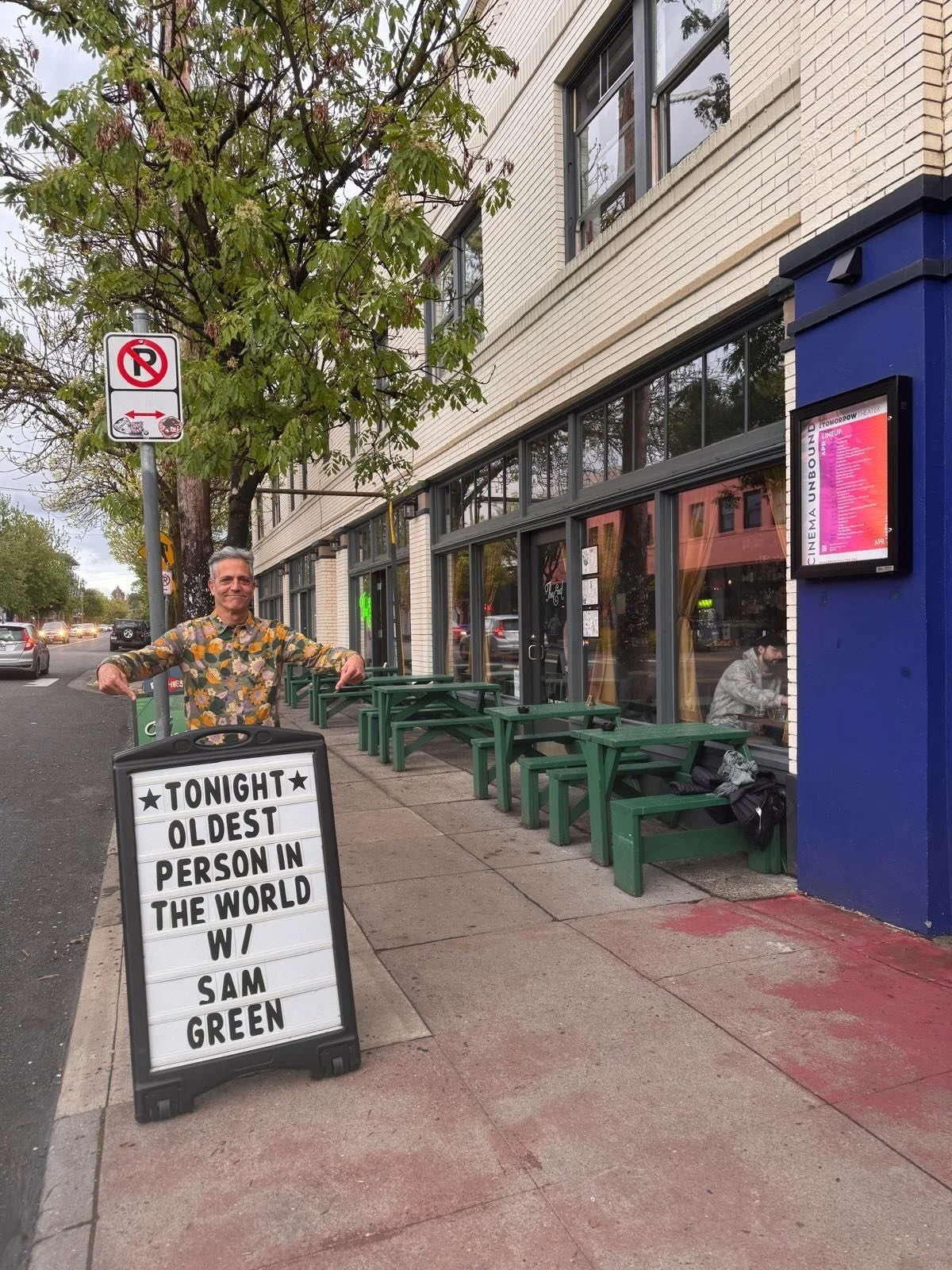 Thank you @pam_cut @amdotson19 and #Portland for hosting @sam_b_green and @theoldestpersonintheworld last night for another fabulous screening!