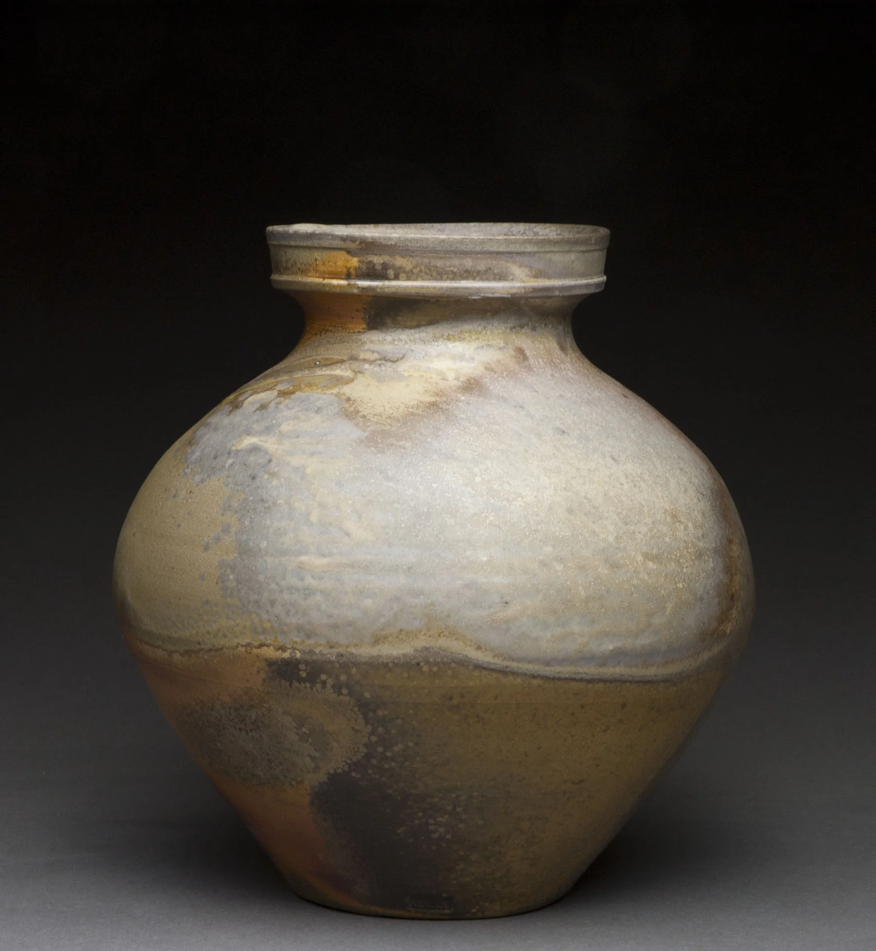 Jar , wood fired stoneware, 2014