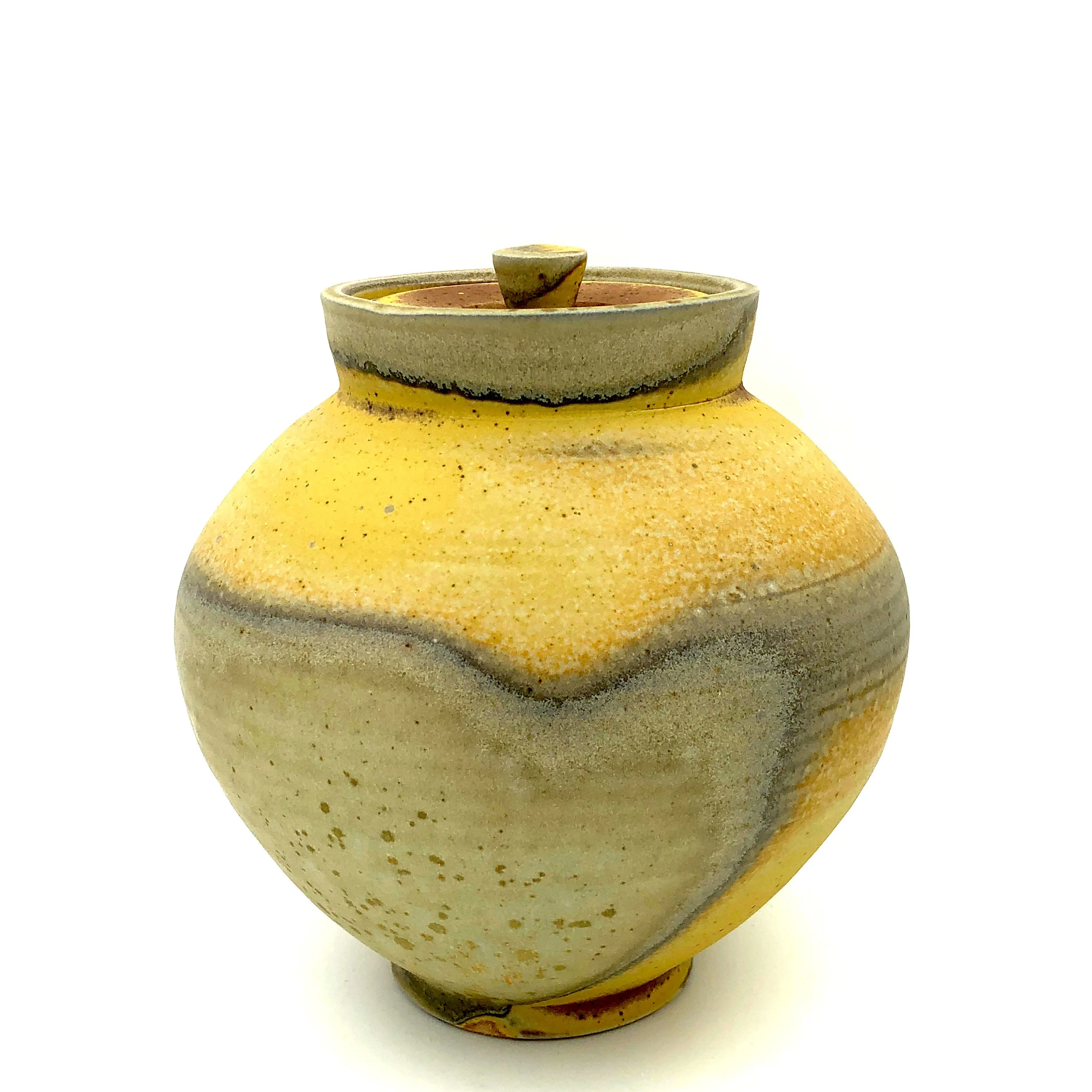 Lidded Jar , soda fired stoneware, 2018