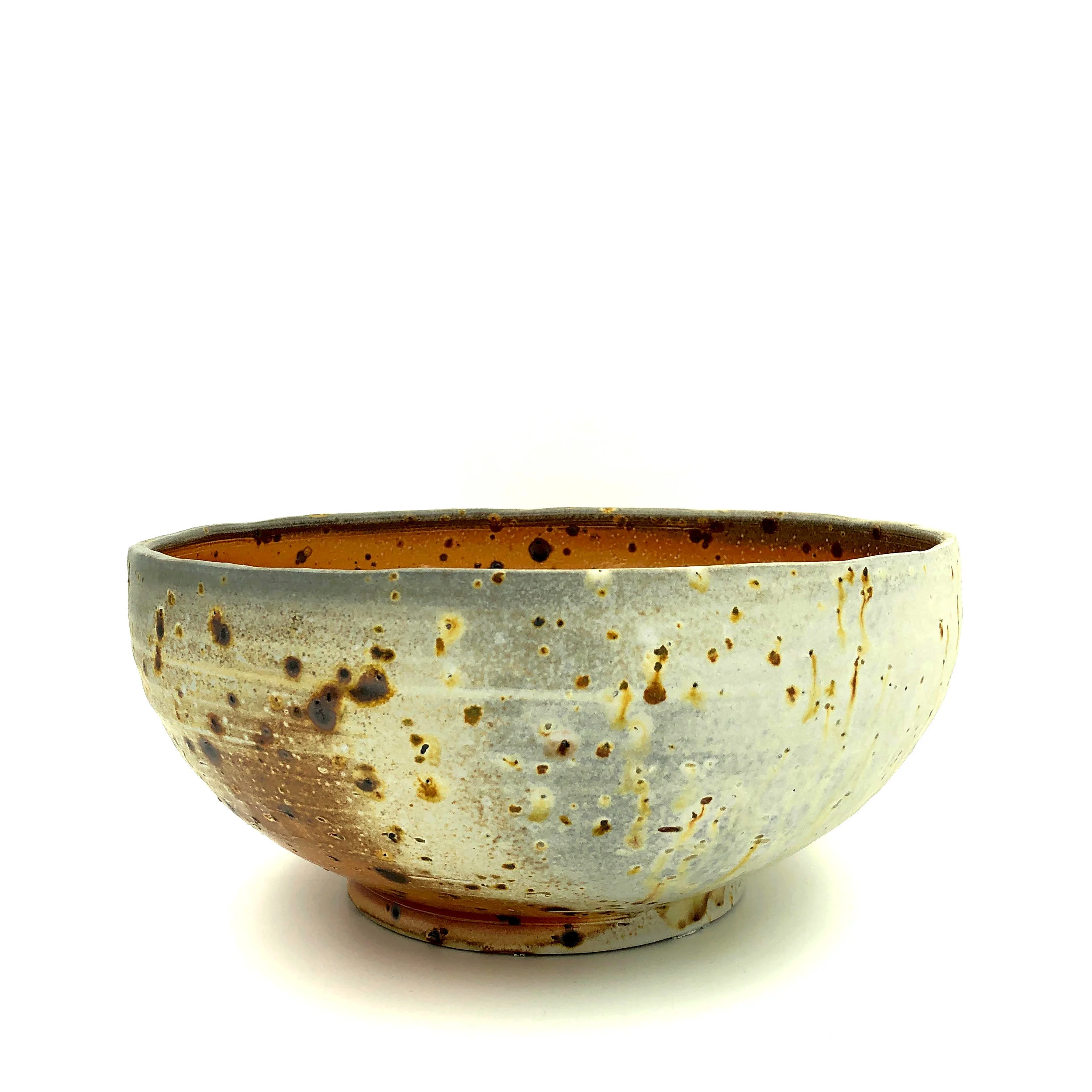 Serving Bowl , soda fired stoneware with coal slag, 2018