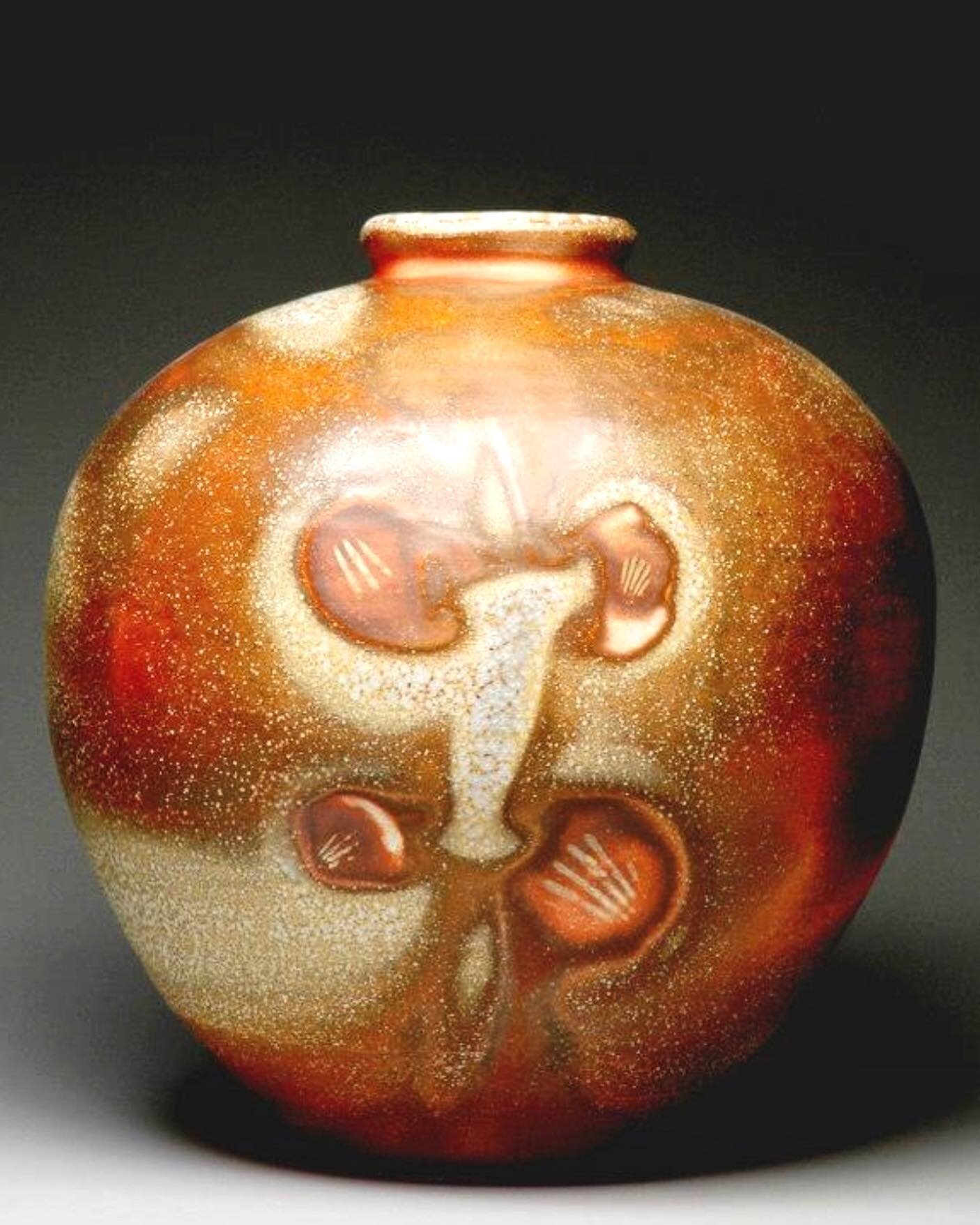 Throwback to this large soda fired jar that was fired on its side about 11 years ago. I have a couple jars I&rsquo;ll be firing like this in the next few weeks.