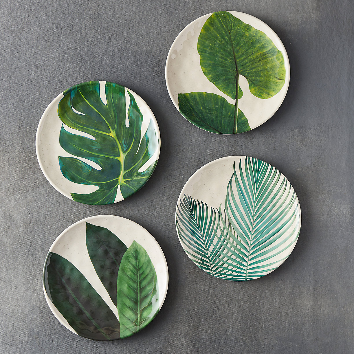 Tropical Foliage Plates