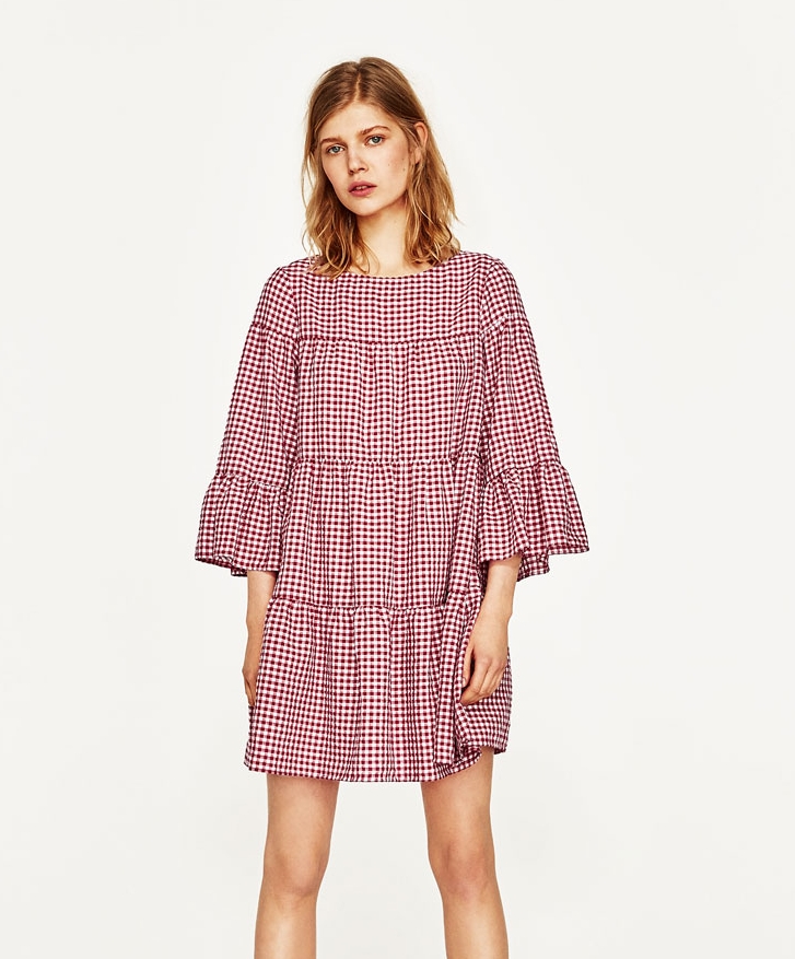 Zara Gingham Mini Dress, $49.90