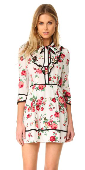 Re:named Floral Neck Tie Dress