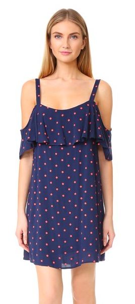 Splendid Lacy Polka Dot Print Dress