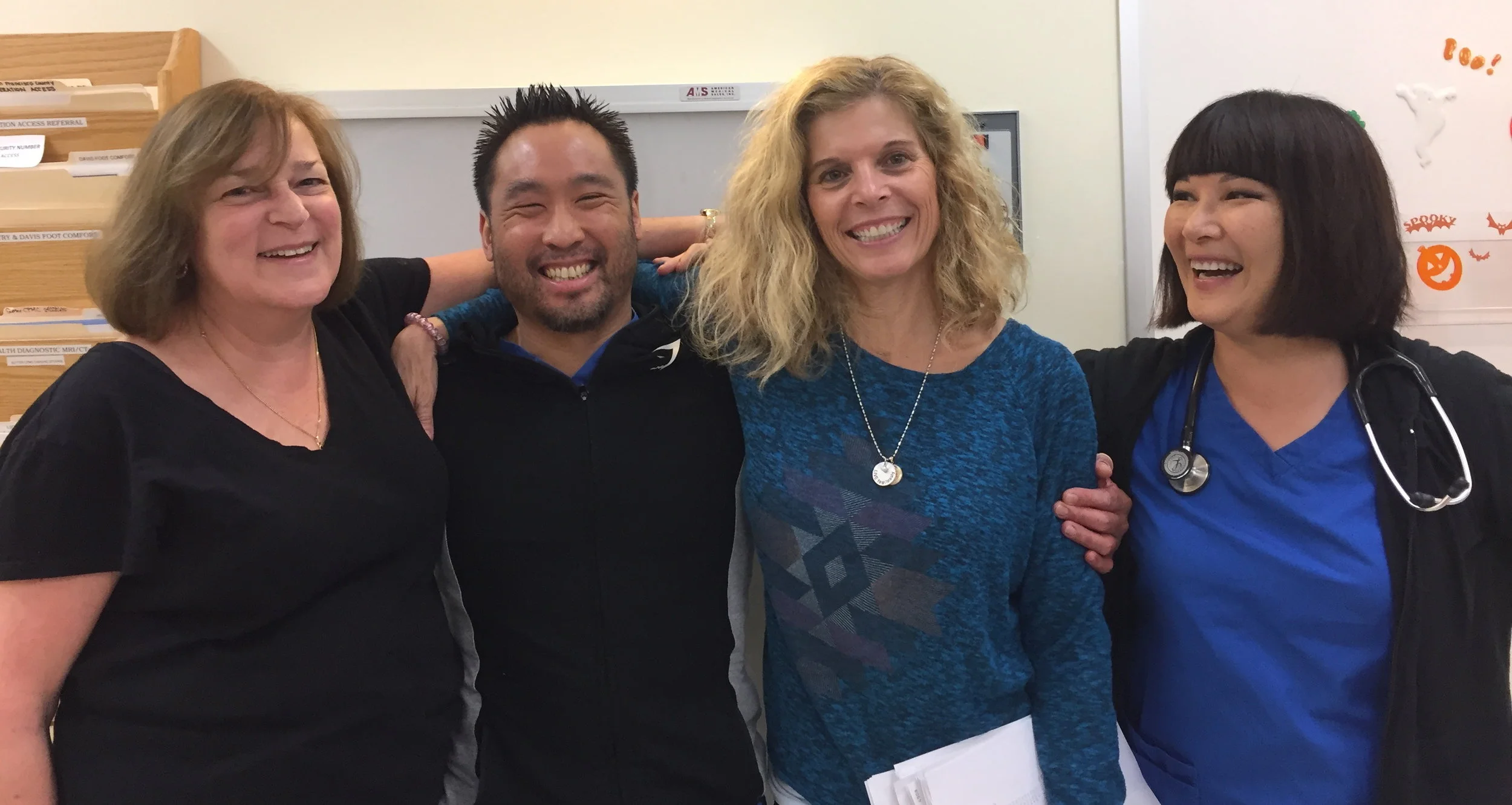 Former volunteer jimmy choi with sffc Staffers 