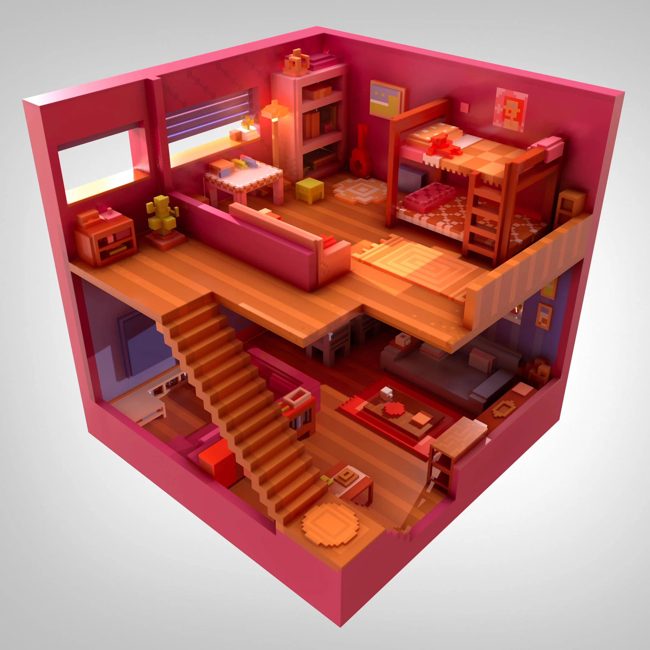 3d pixel / voxel art