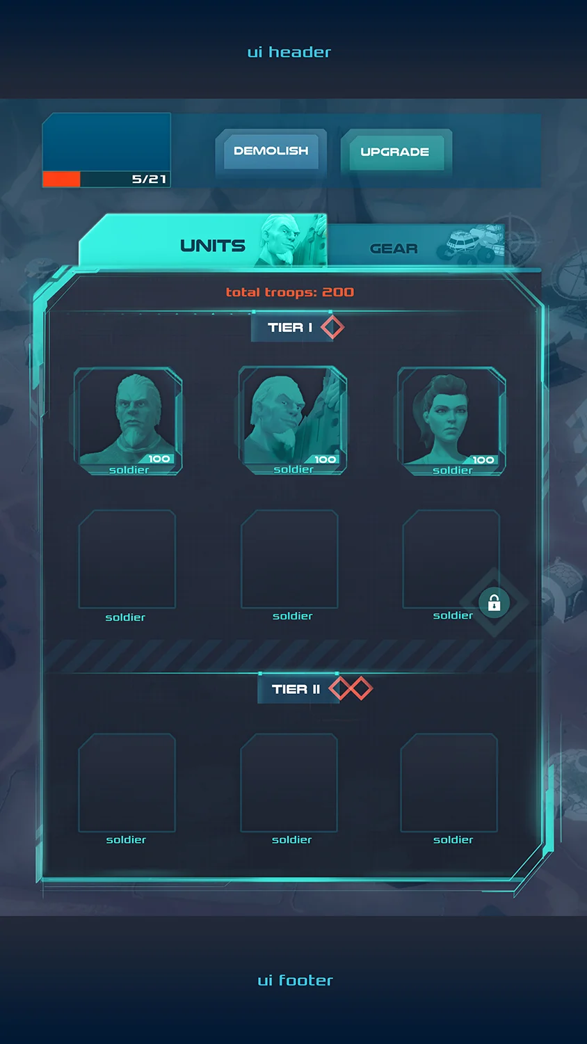 ui projects for empire:millenium wars / for goodgame studios