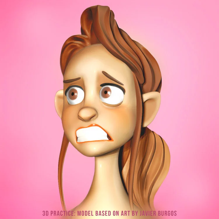 3d practice: model based on concept by javier burgos