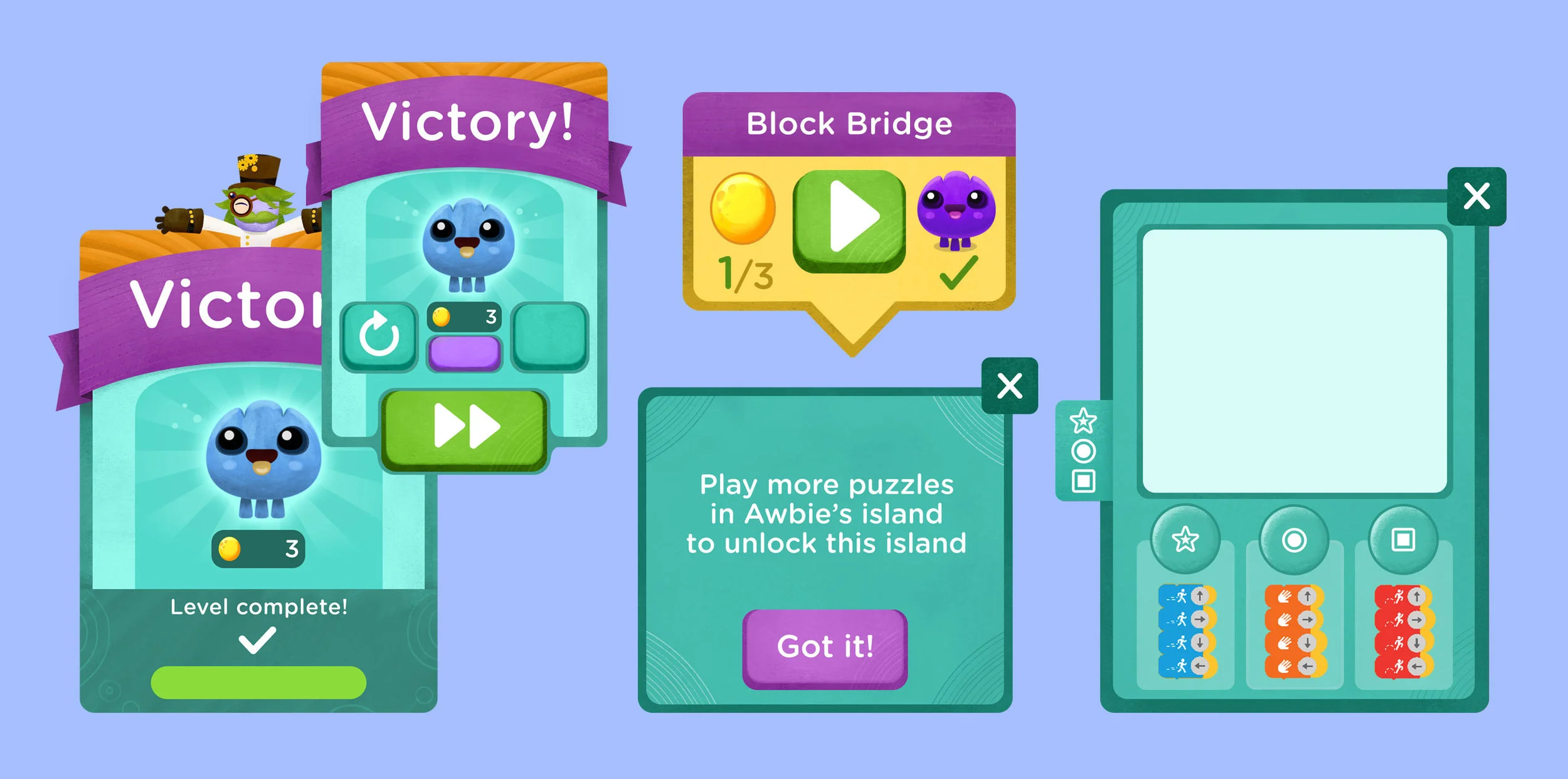 ui screens for osmo: coding duo