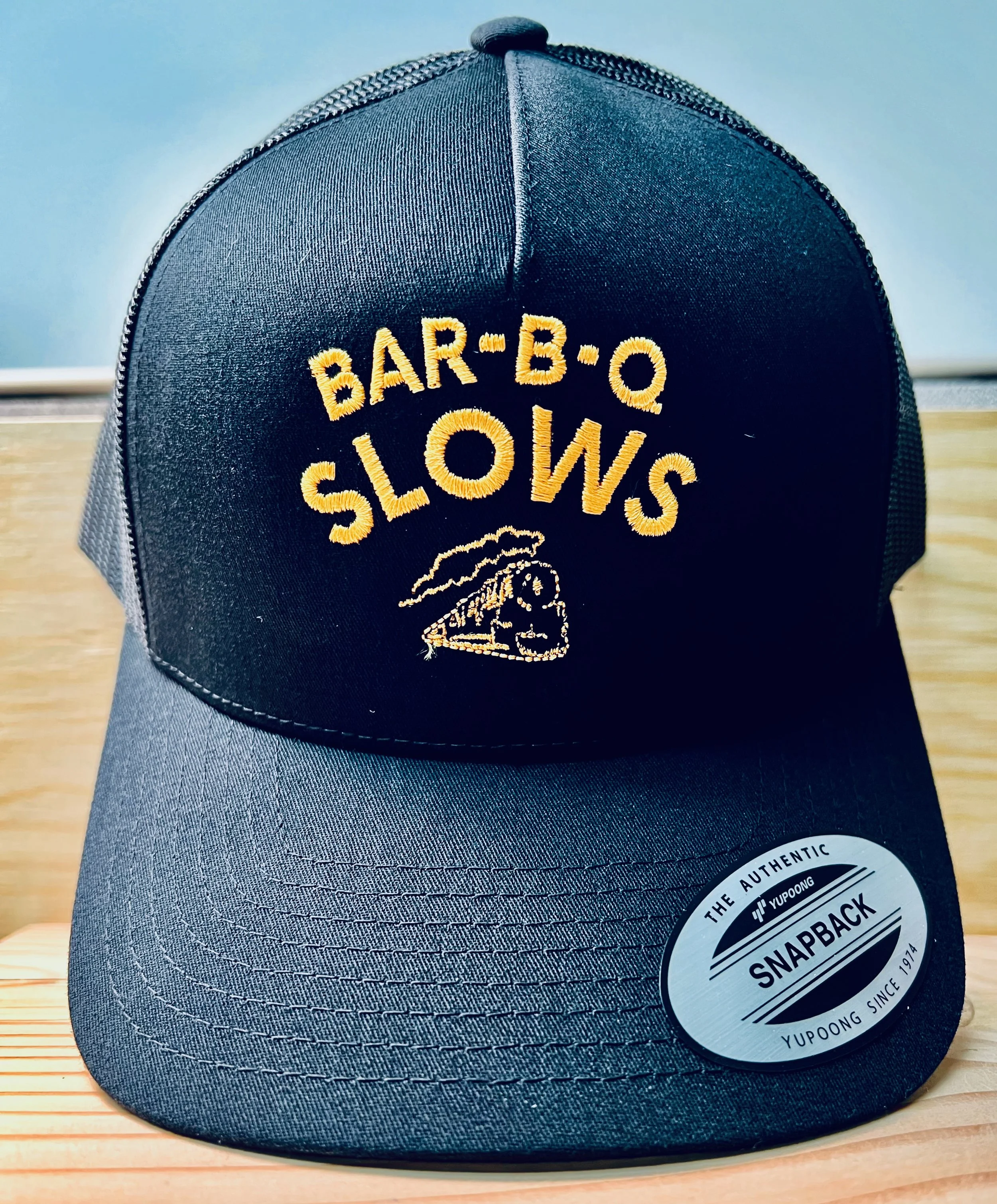 Gold Embroidered Retro Trucker