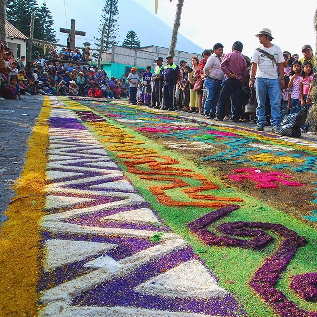 The streets fill with colorful carpets of personal sacrifice made from flowers this time of year!