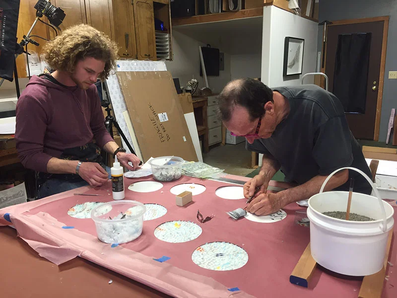 Chris and Grant working on Blackbird Melodies.
