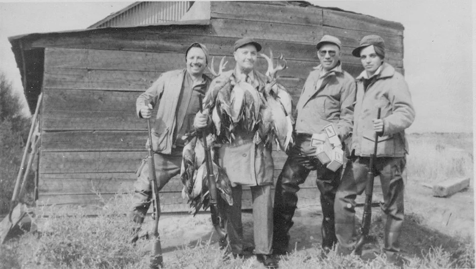 MY GRANDFATHER {far right} AND FRIENDS YELLOWSTONE RIVER, MONTANA