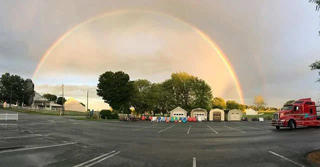 A double rainbow at the end of a really fun evening