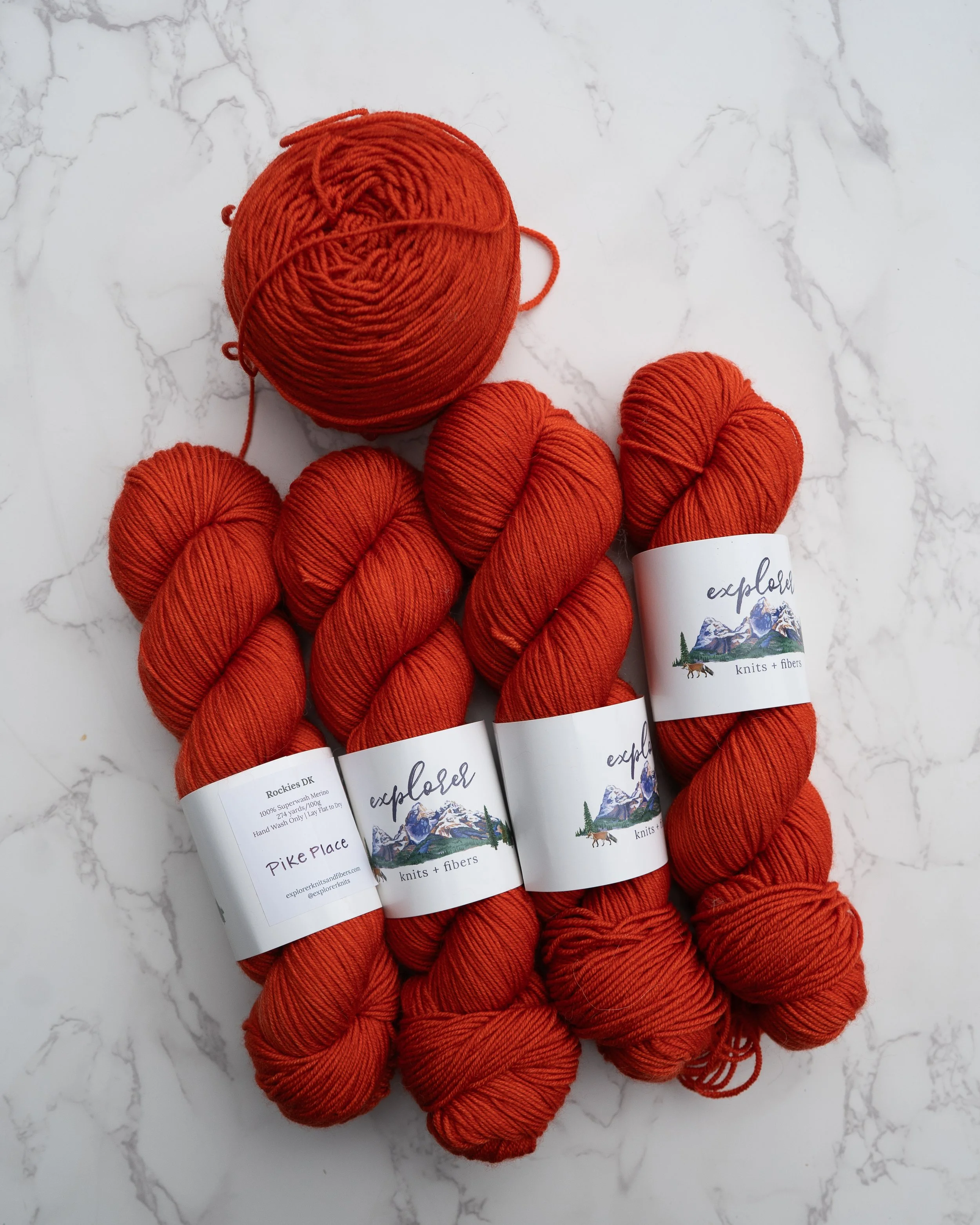 Explorer Knits and Fibers - Pike Place Rockies DK (4 skeins 1 full cake)