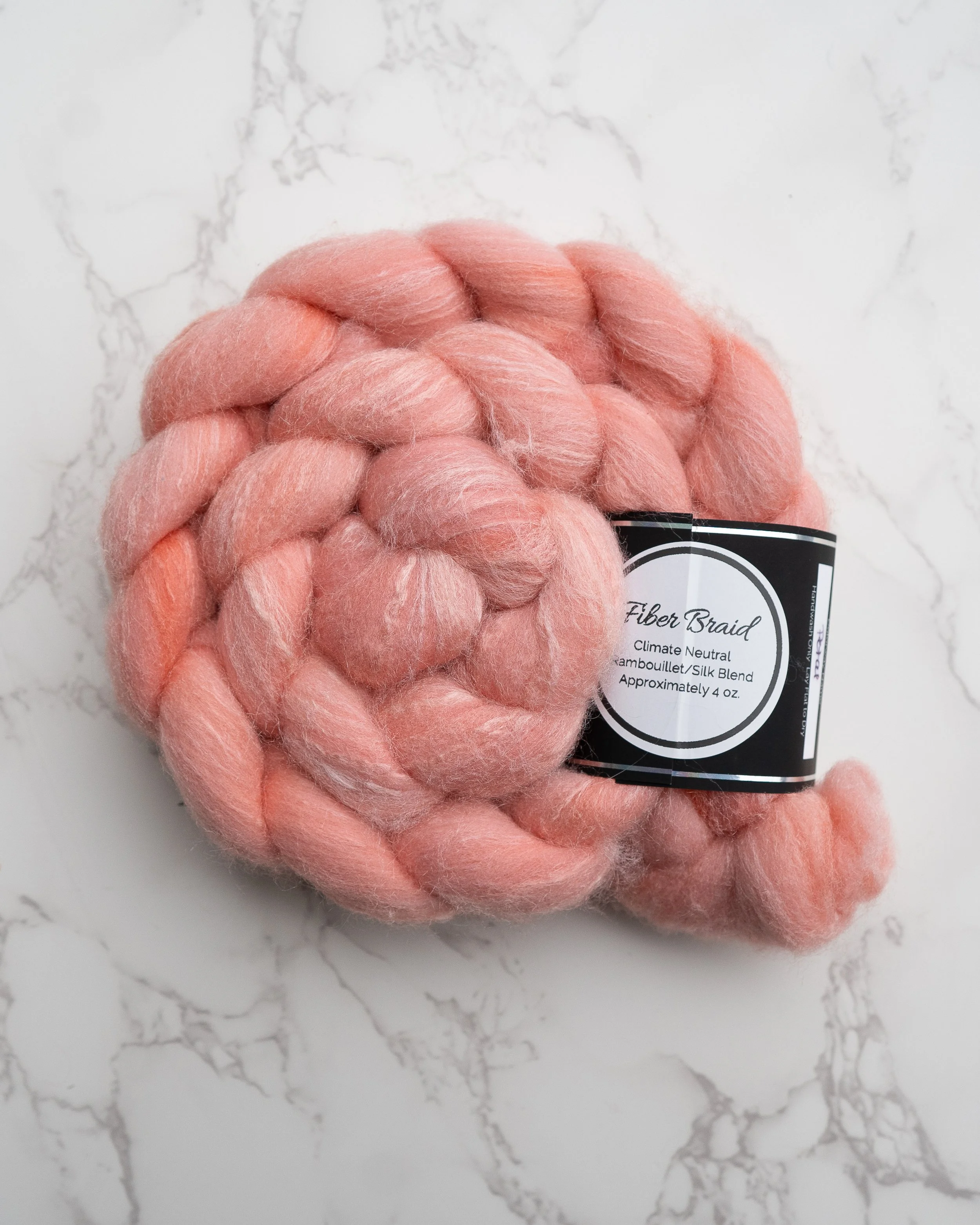 Witchfire Fiber - Petal Rambouillet Silk Braid