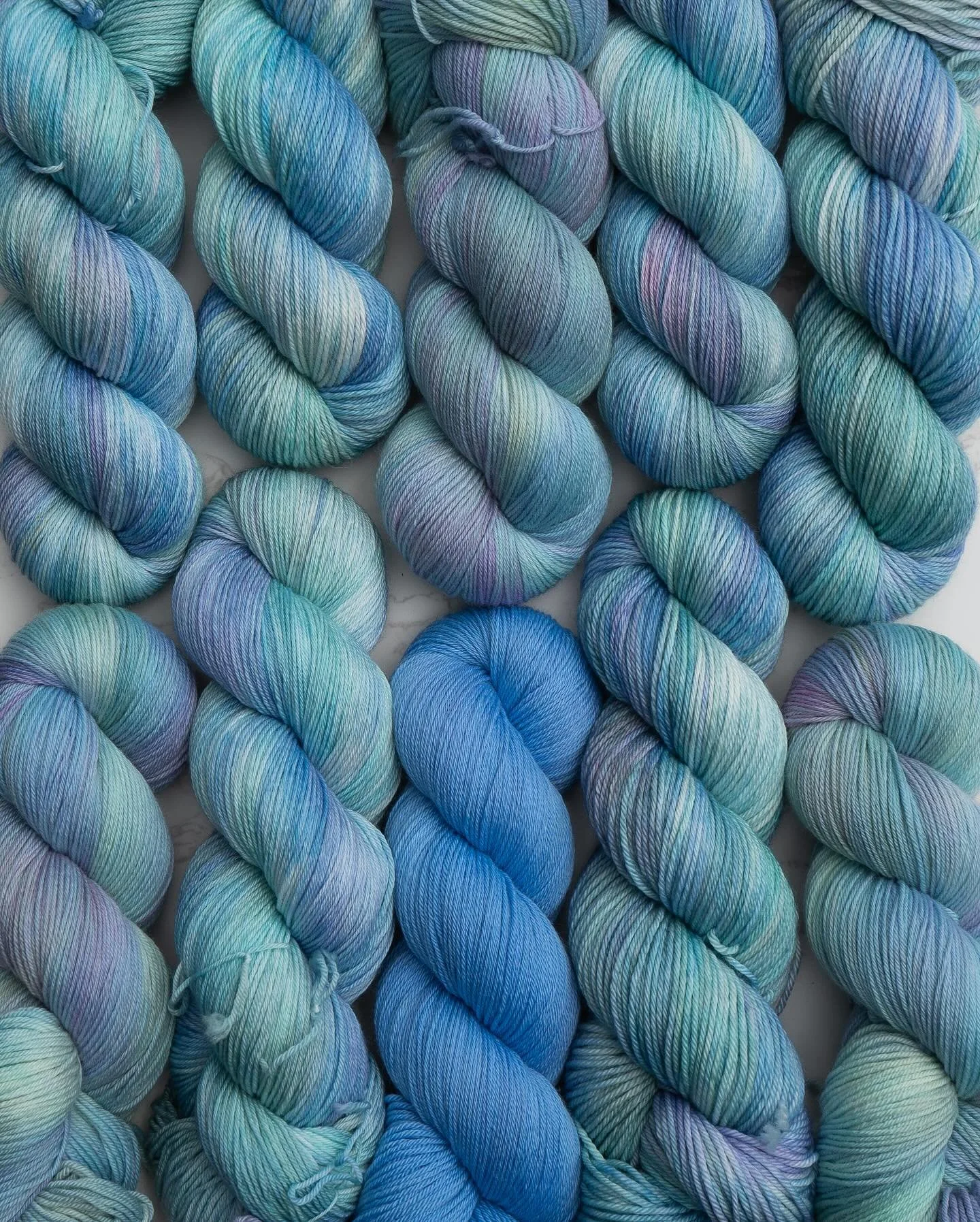 Alrighty y&rsquo;all, time to meet the last colourways from Q2 and my personal favourites so far this year 🎉🥳

Meet our June colourway Anemone and its tonal buddy Forget Me Not 🩵🪸🌊

Fiber choices for this month were Rambouillet and a custom blen