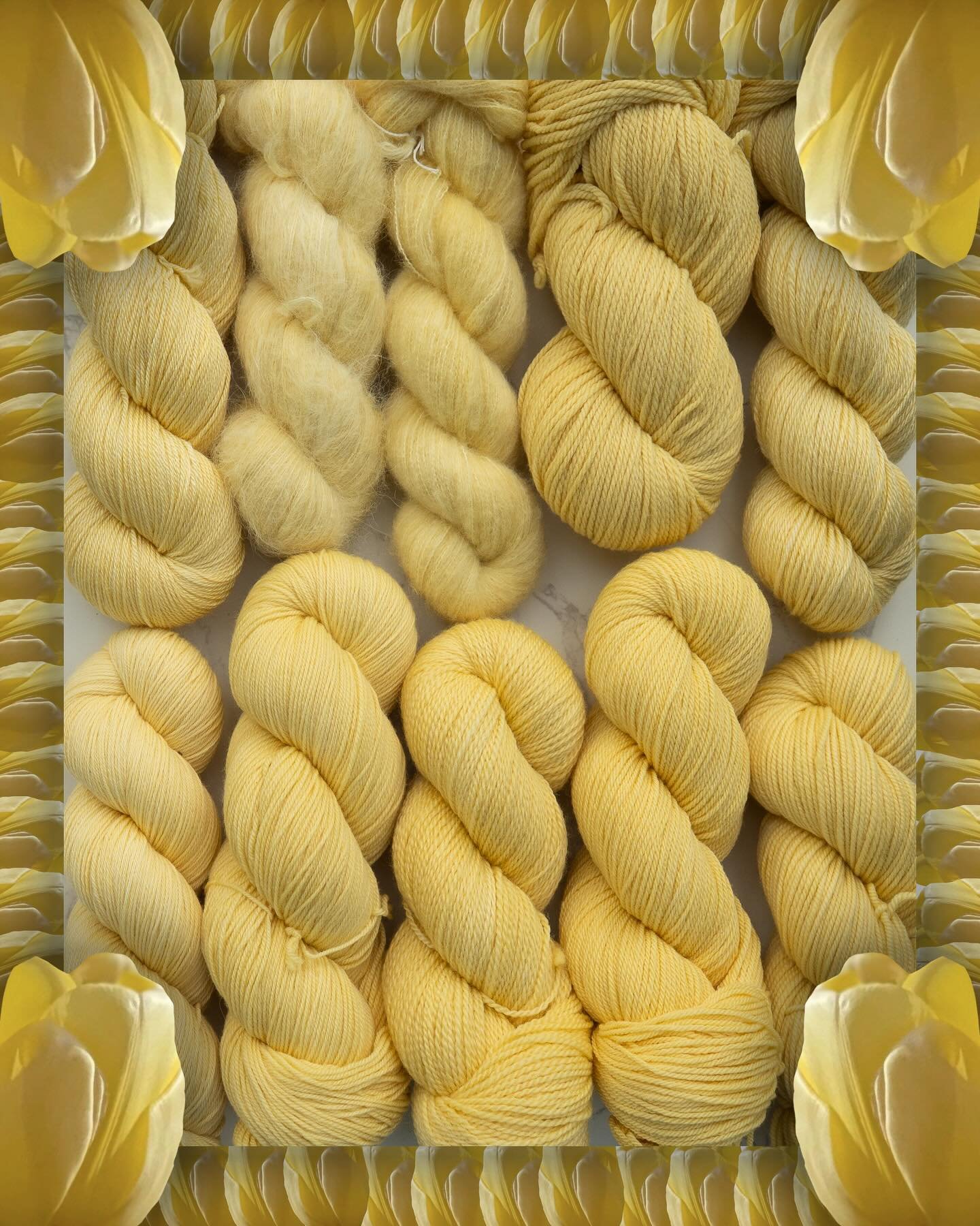 TULIP 🌷 

The happiest, sunniest, butter yellow ☀️ This is from December&rsquo;s Nature Palette, originally called Sunshine. It&rsquo;s a lighter yellow thank backpack, but more saturated than fearless was 🌼

Bases L-R top: Bamboo Sock, Swimming Su