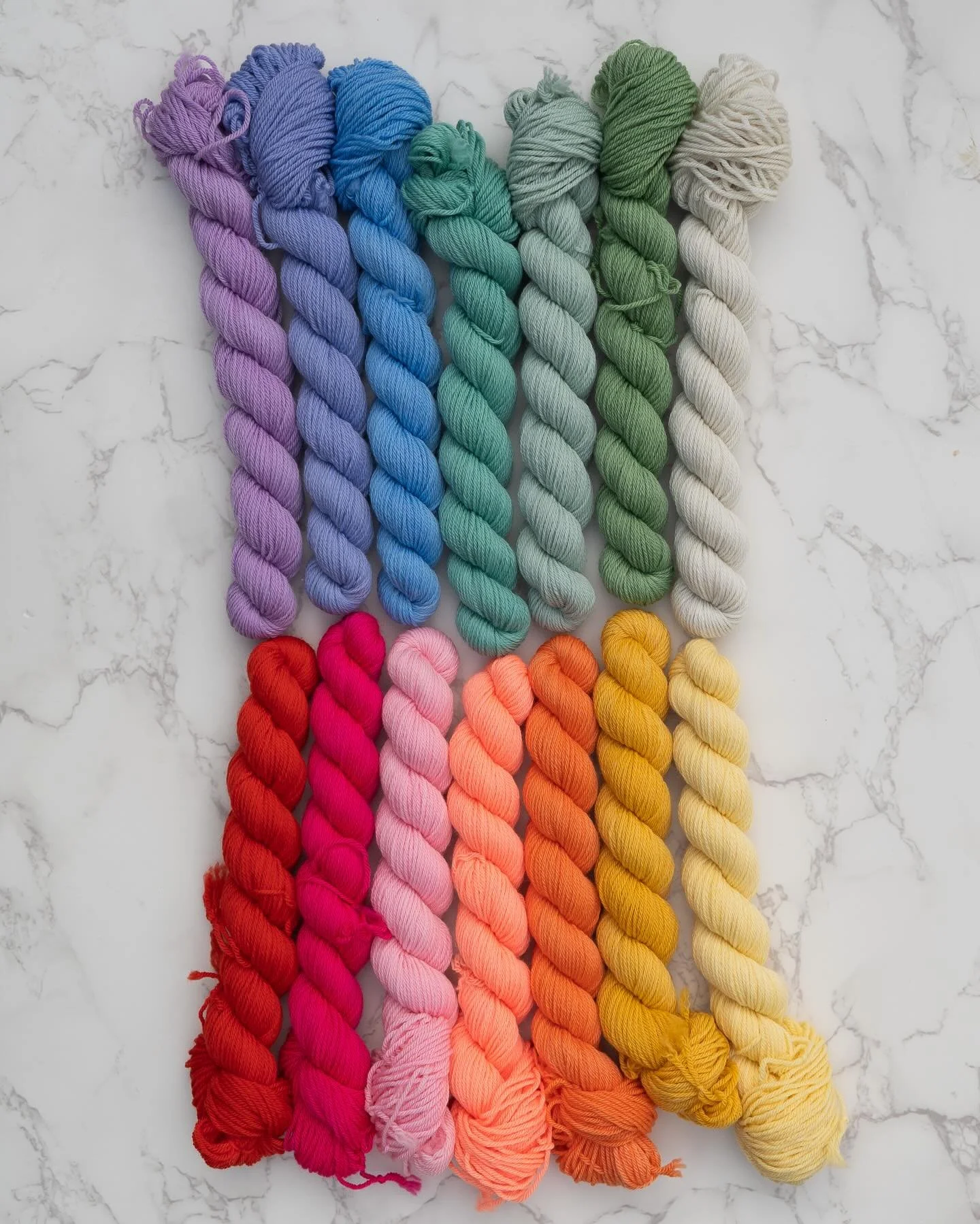 MINI SETS 🎉

You didn&rsquo;t think we&rsquo;d do a collection without a mini set did yah? Available on both Cove Sock and Cove DK. We&rsquo;ll have a full set with all 14 colourways, as well as two different half sets (Warm and Cool) ❤️

The BOTANI