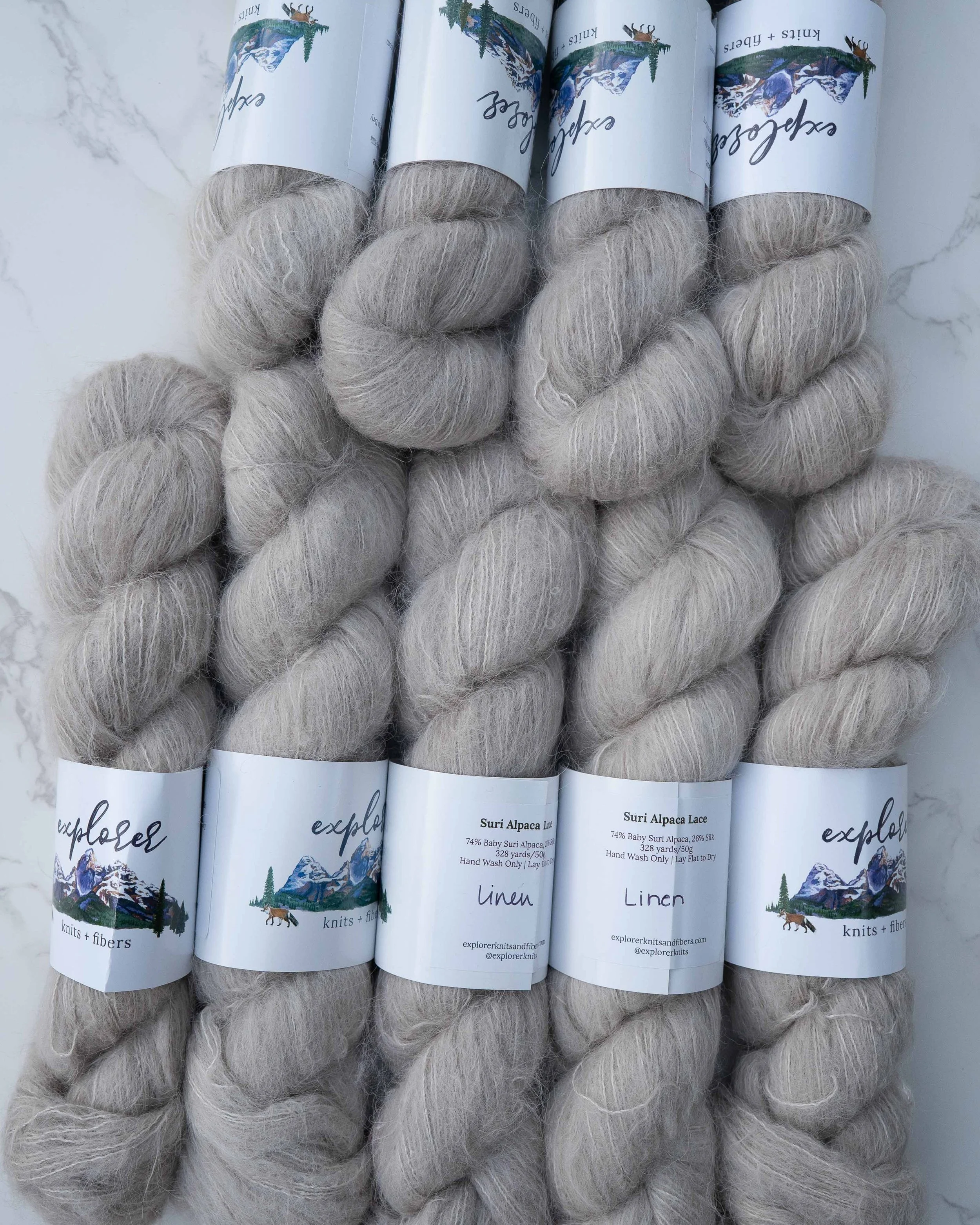 Explorer Knits and Fibers - Linen (9 Skeins)
