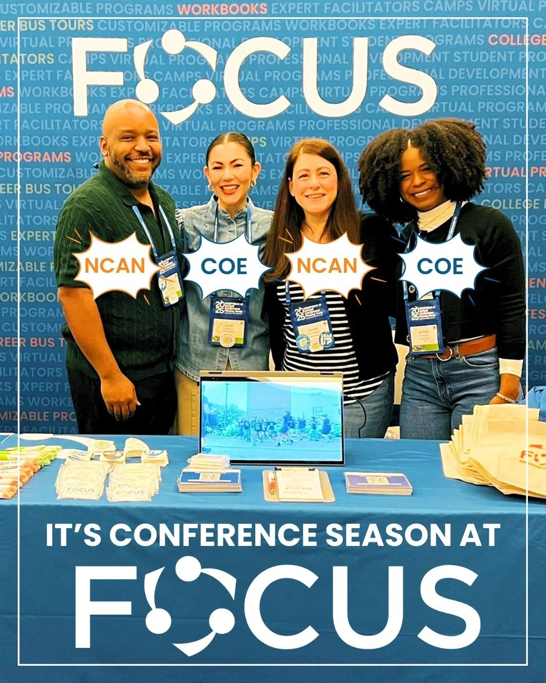 It's conference season at FOCUS Training! ✈️ We invite you to stop by Booth #118 at the #COE Annual Conference in Chicago (Sept. 7-10) or visit our booth at the #NCAN National Conference in New Orleans (Sept. 8-10)! 

Let's discuss how FOCUS can powe
