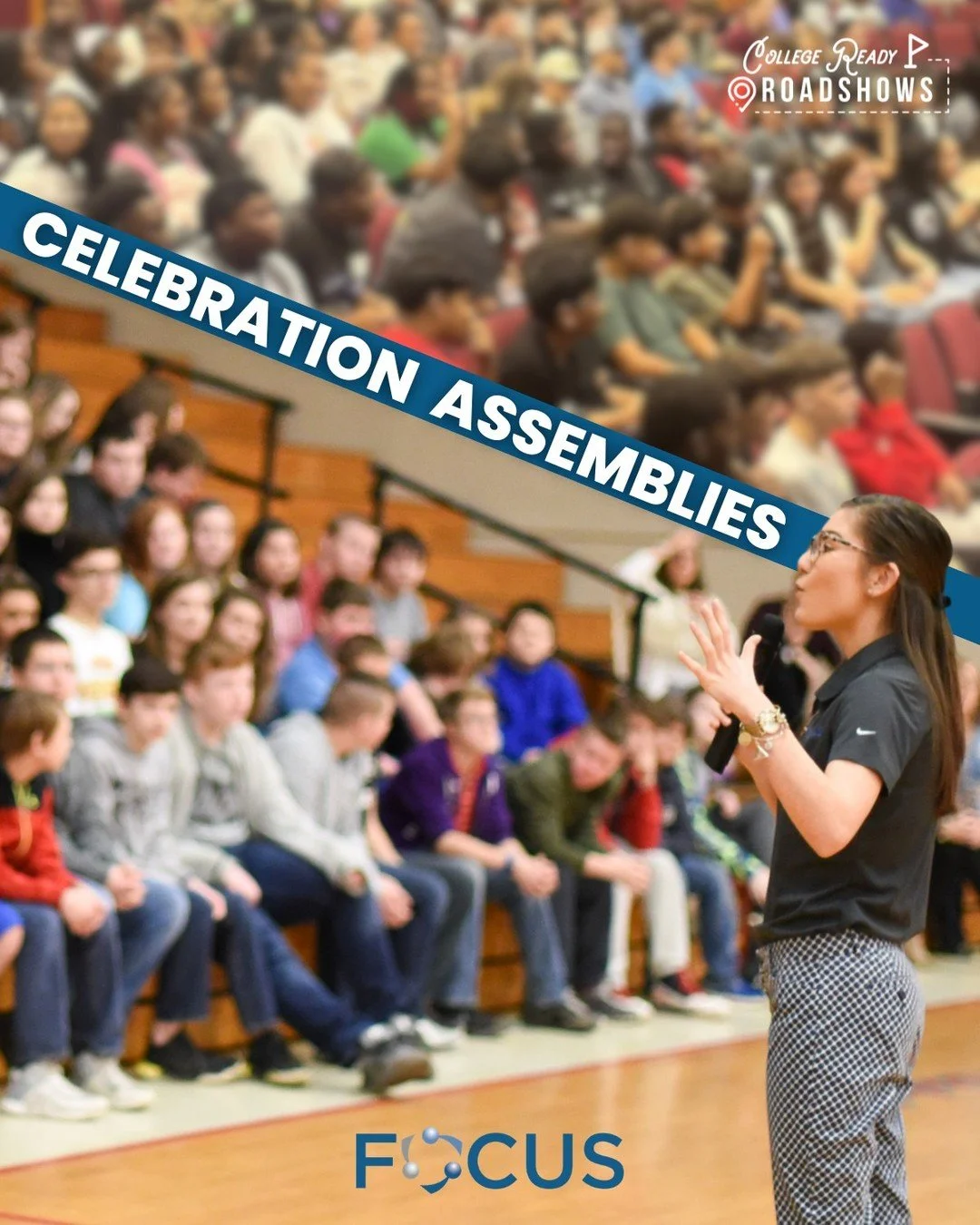Progress deserves to be recognized. 🎉

FOCUS Celebration Roadshows are interactive assembly-like programs that highlight student growth, reinforce accomplishments, and strengthen community pride.

A Senior Signing Day or End-of-Year Sendoff can be a