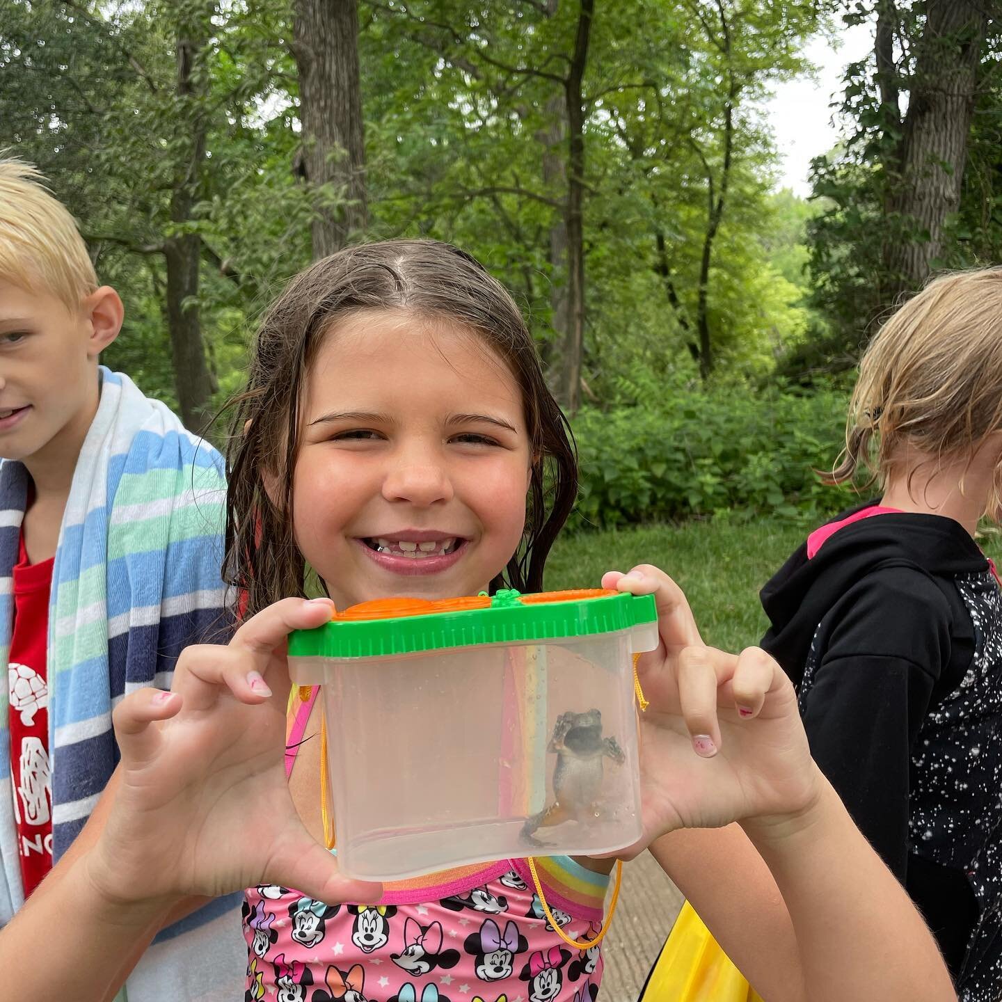 A camp we have been exploring the wildlife and nature we have right here in Nebraska. On our wildlife hikes this week we have spotted snakes, tons of snails, toads, katydids, tons of delicious mulberry&rsquo;s, mushrooms and many different species of