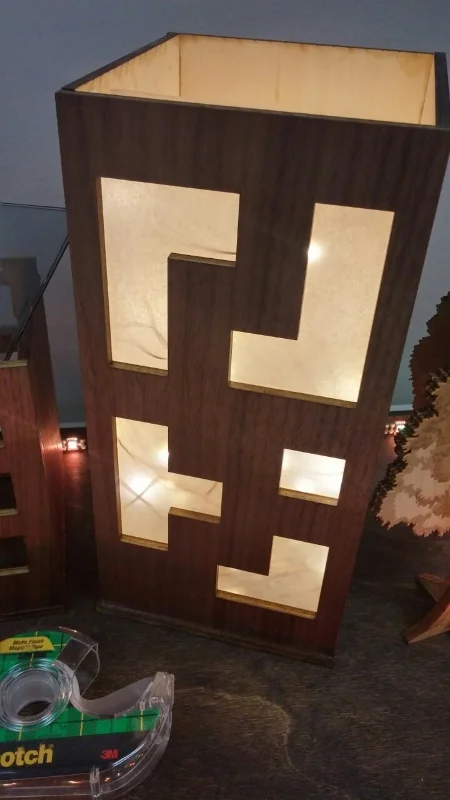 Bringing back childhood sketches of building with Tetris shaped windows . Covered with semi-transparent sketch paper to create a mood to light.