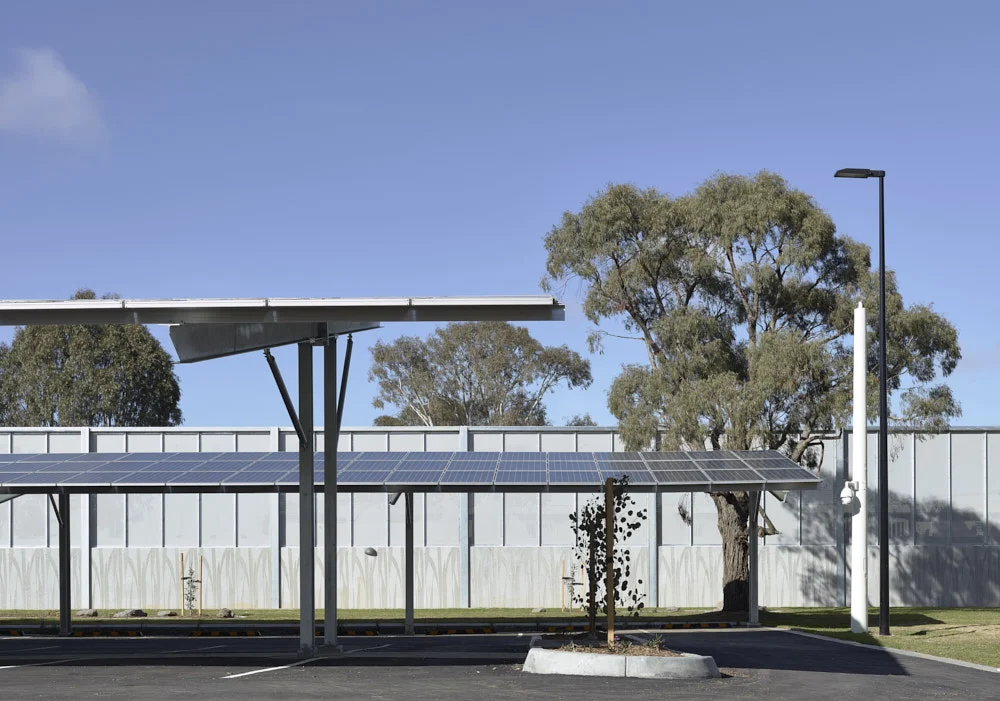 Solar Panel Shade Structure. Photography by Scott Burrows Photography.