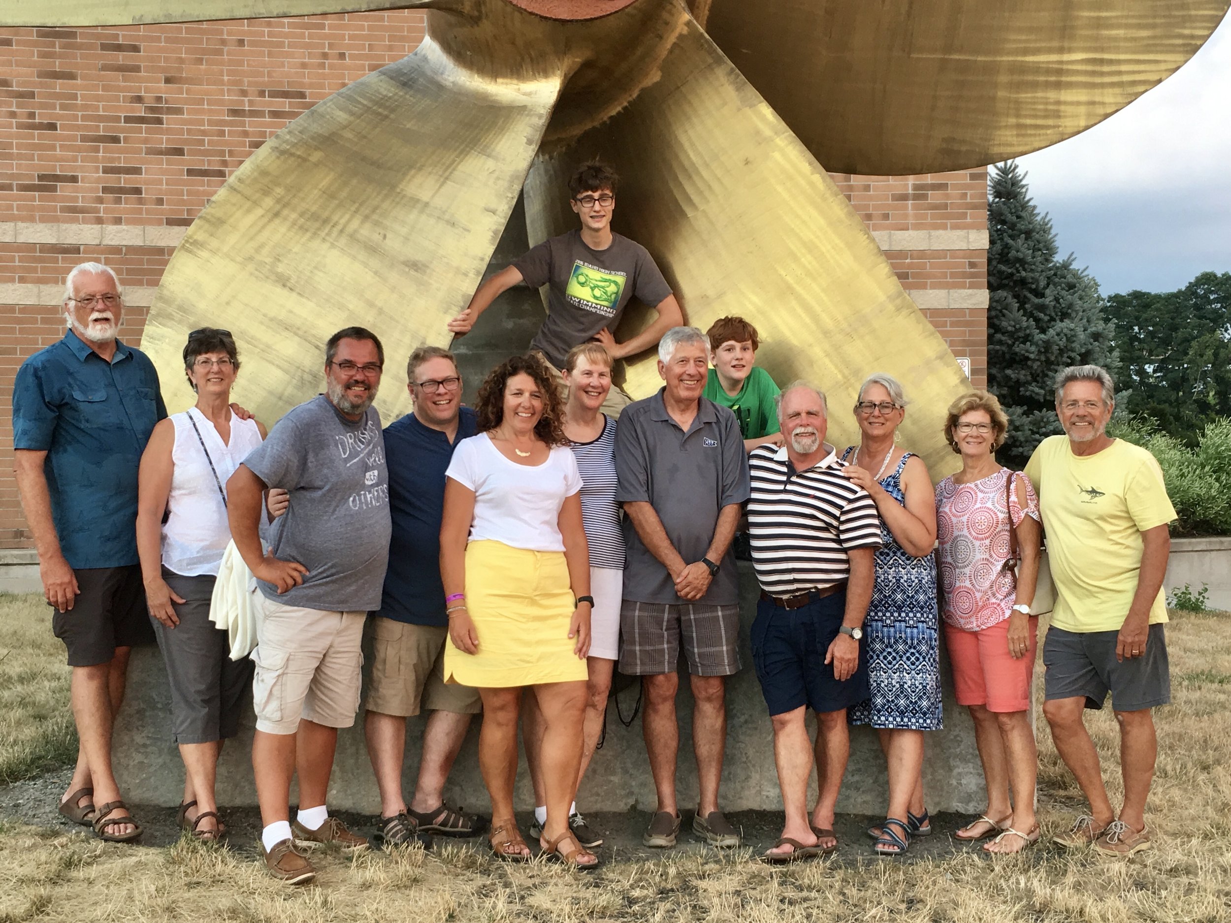  Another solid summer of cruising in books!  Check out his group of salty sailors posing at Skyway Marina in Toledo.    