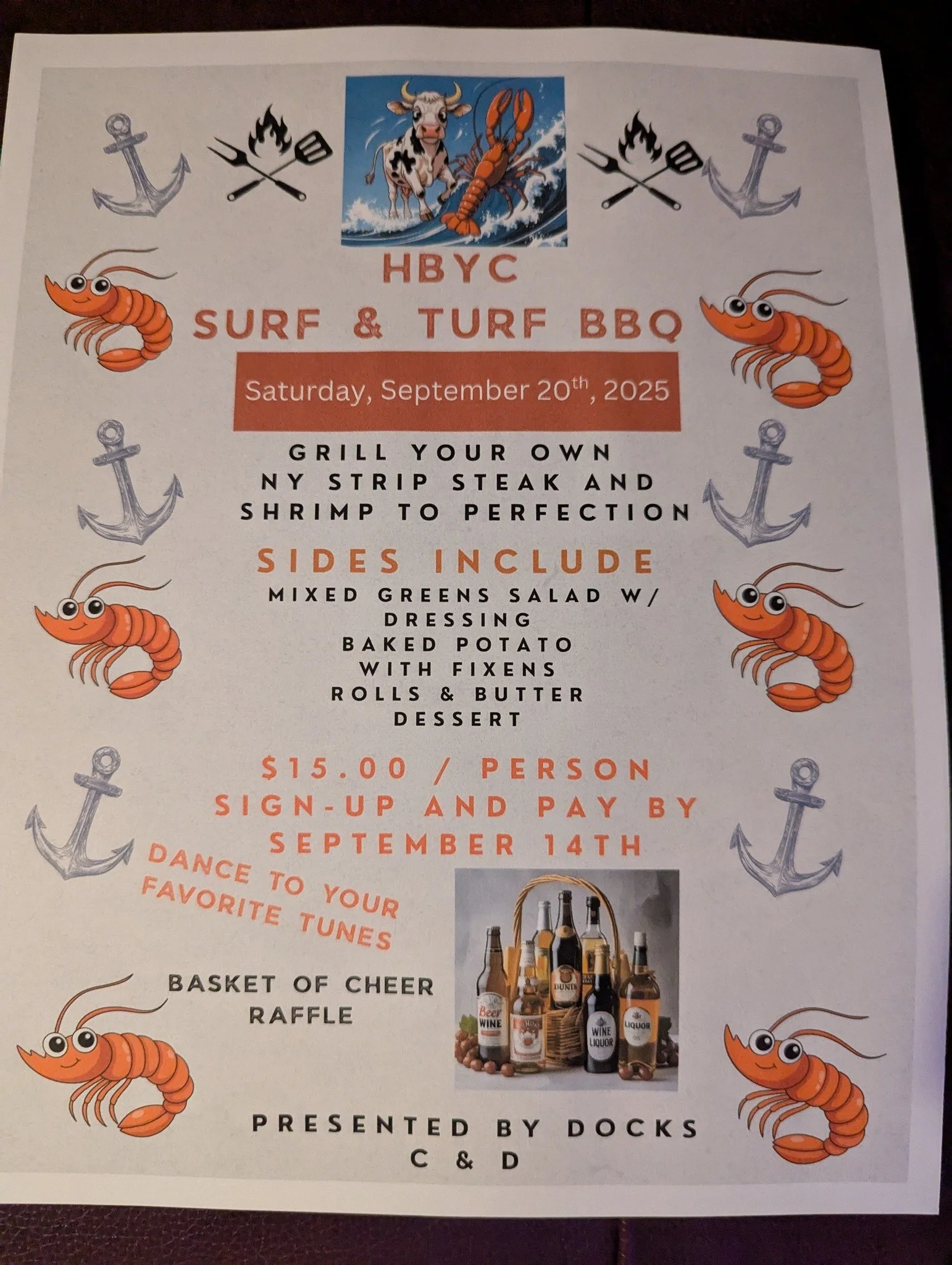 Social #5: Surf & Turf BBQ Sponsored by B & D Docks