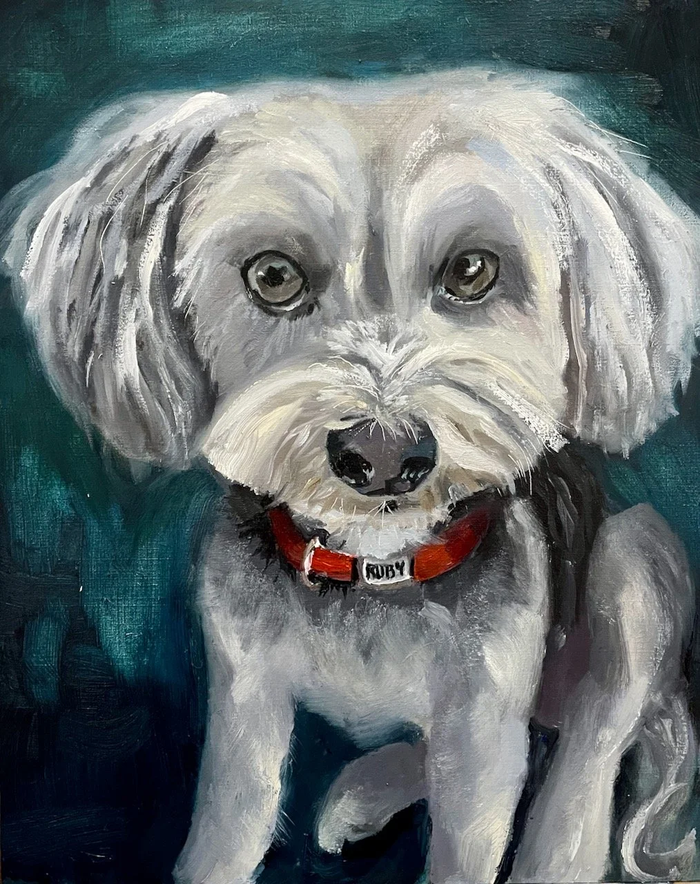 Ruby. 8x10 oil on panel. Commission. Sold