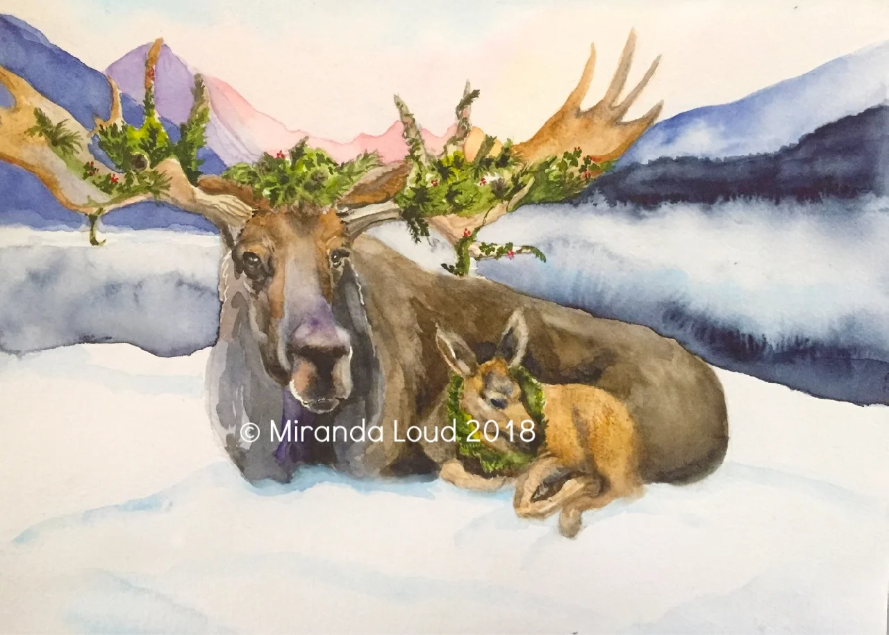 Commission for Holiday Card Complete!