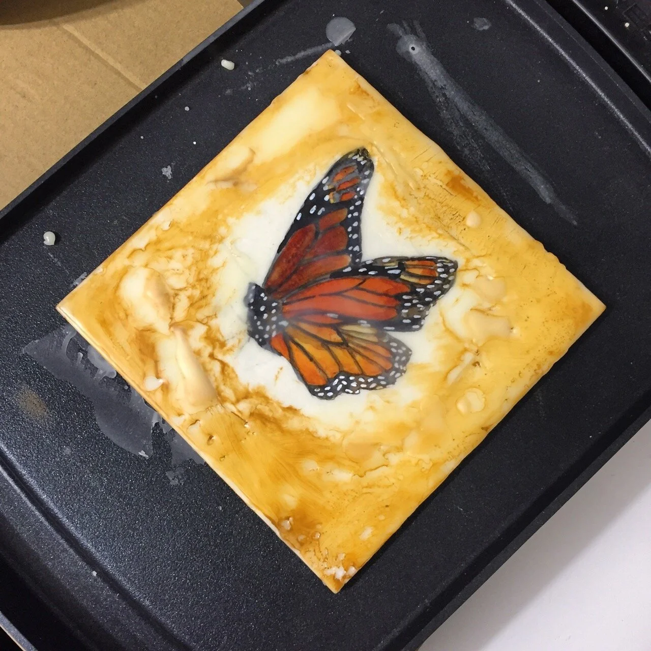 Monarch Butterflies! Mixed Media, Encaustic, Watercolor