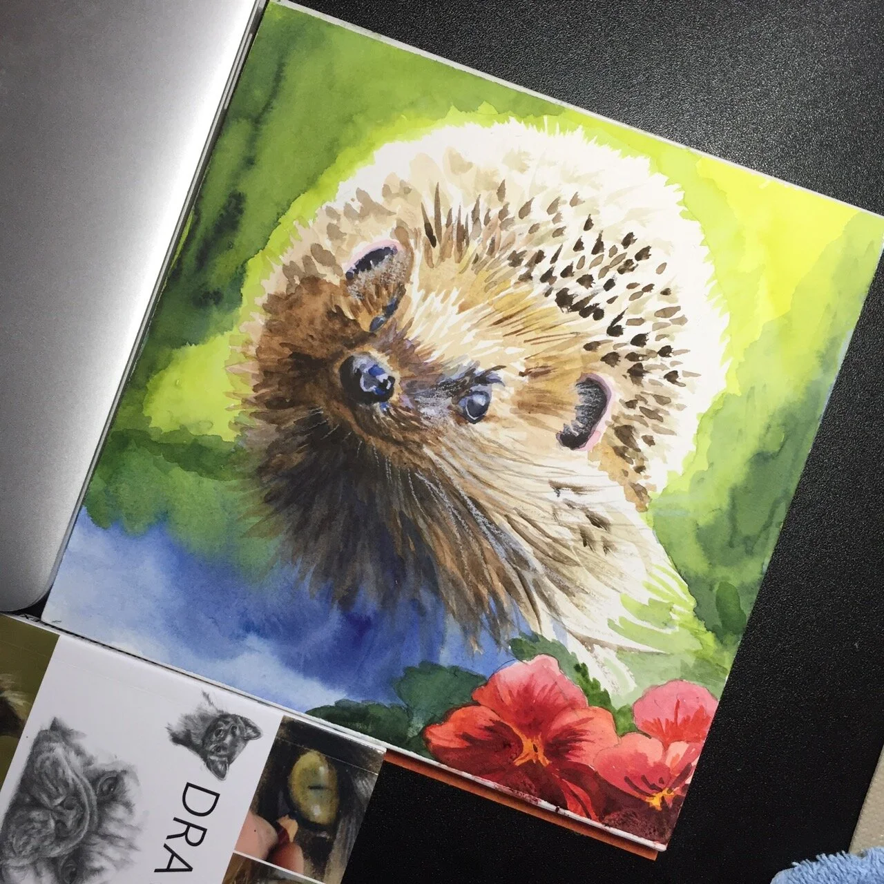 Exploring painting hedgehogs and rabbits in different styles and media