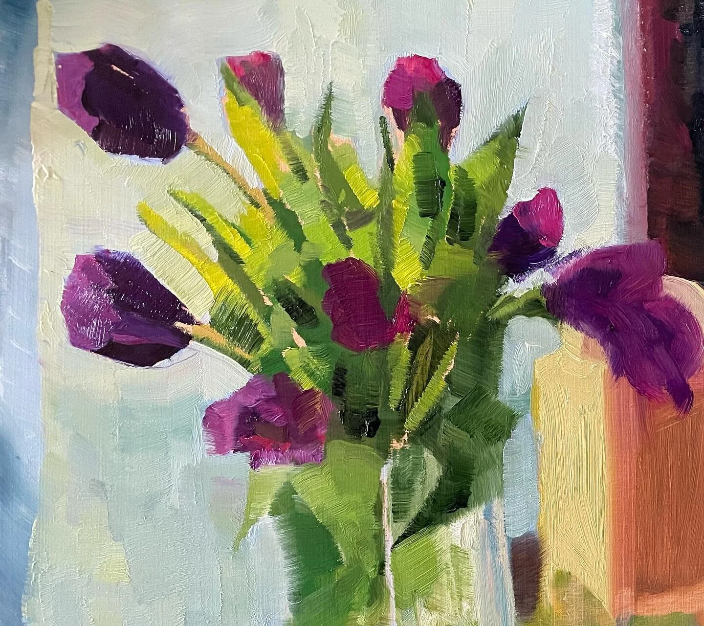Wip #tulips #oilpainting